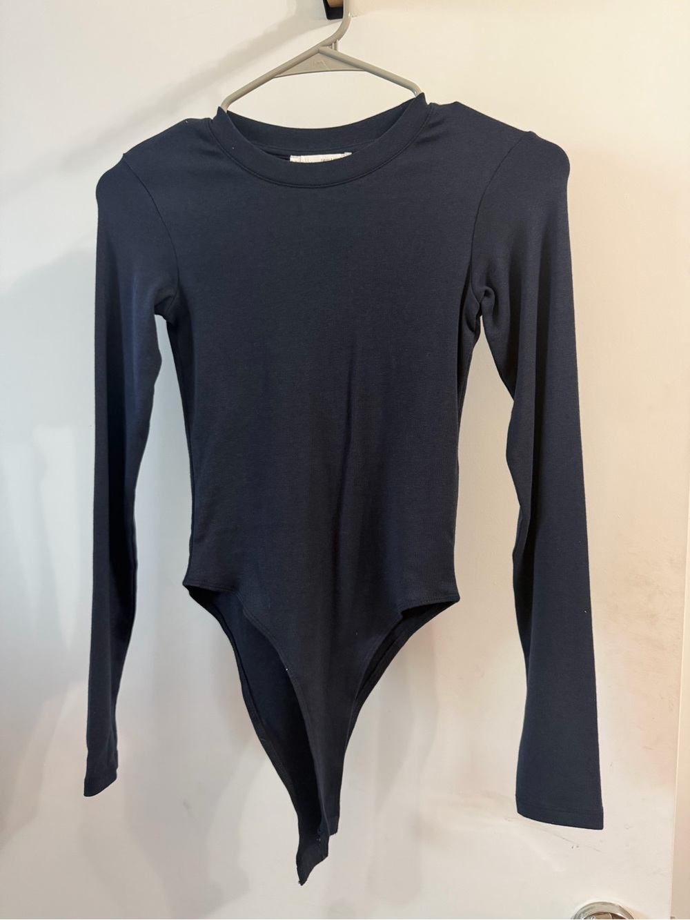 NWOT Zara Long Sleeve One-Piece Bodysuit in Navy